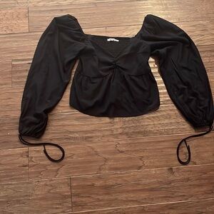 Francesca Mi Ami cropped long sleeve shirt